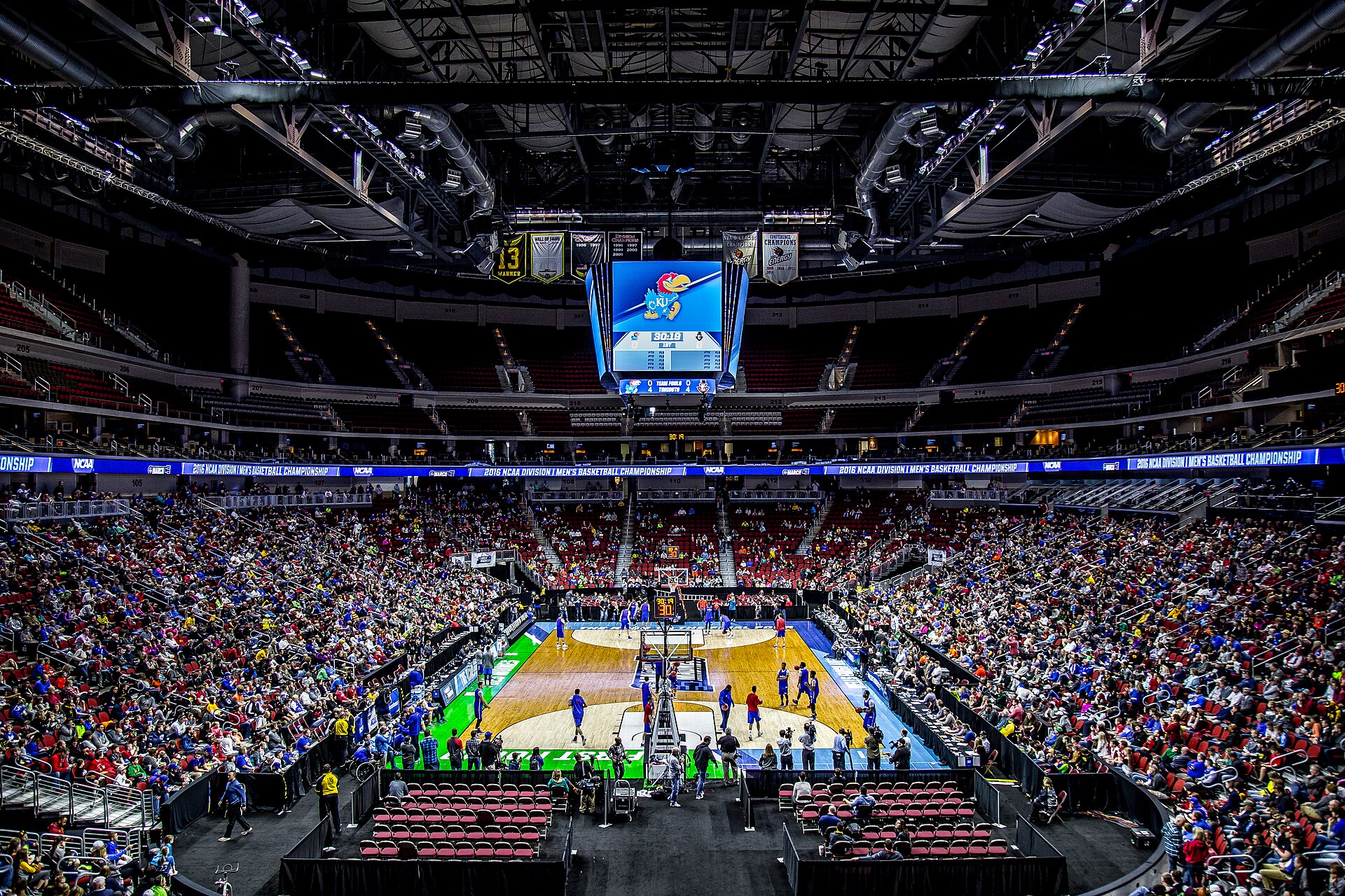 A basketball arena