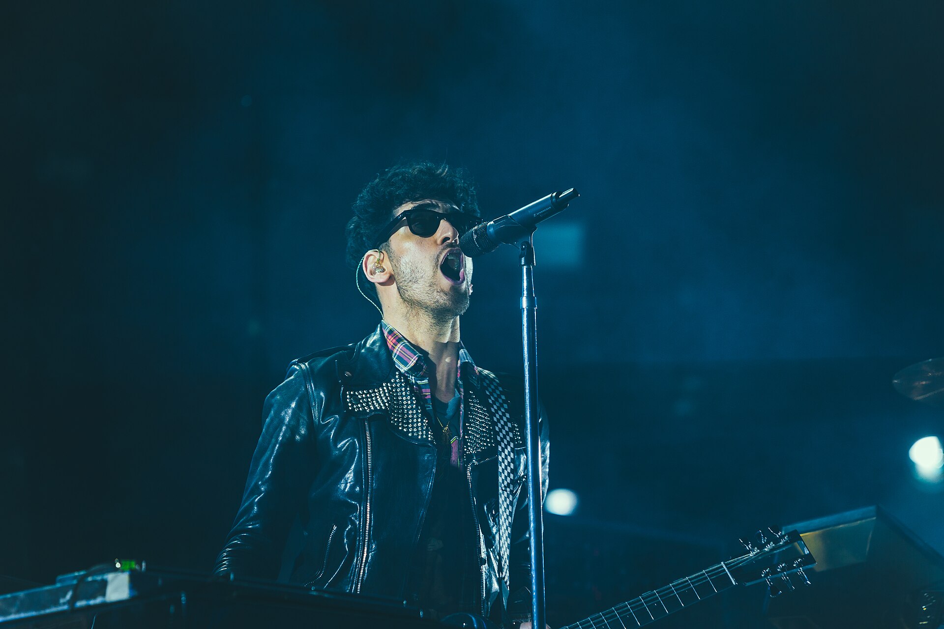 A singer performing on stage