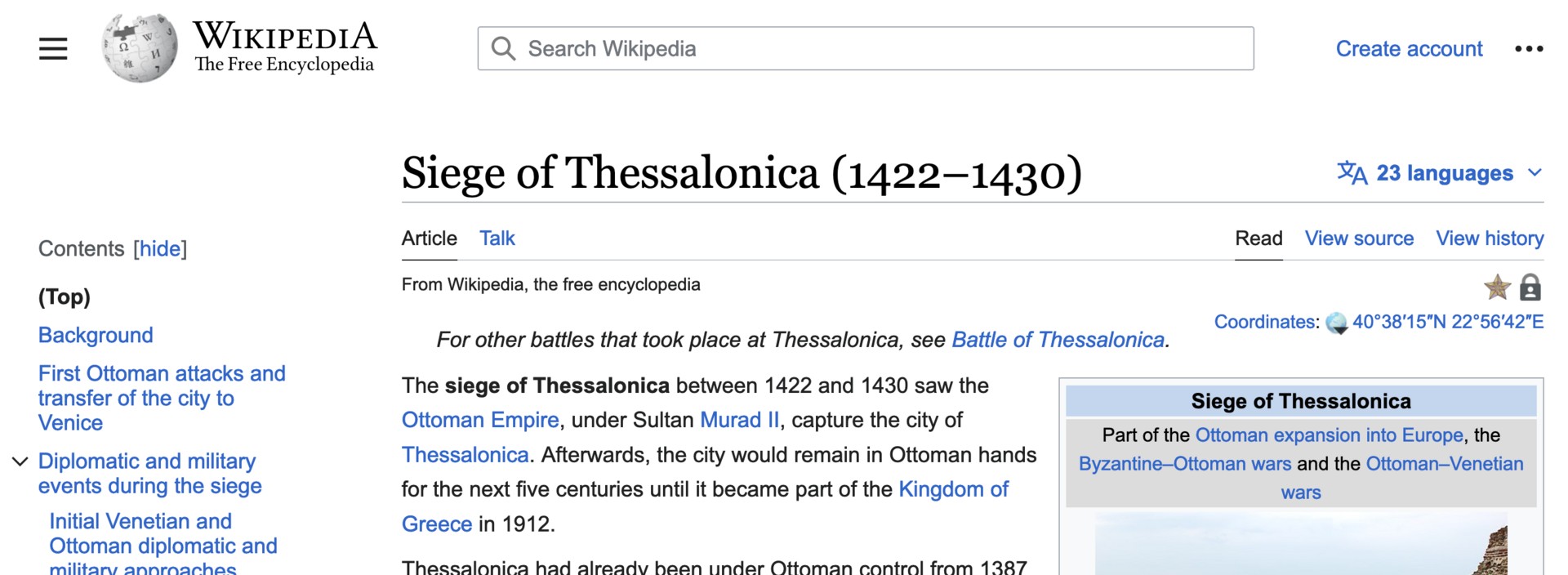 A website page on screen