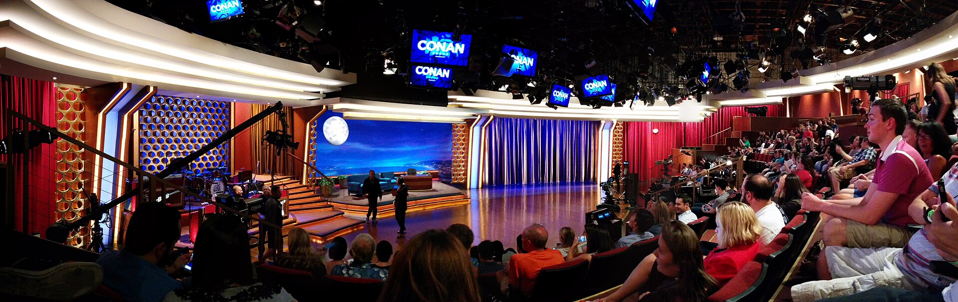 A television talk-show set