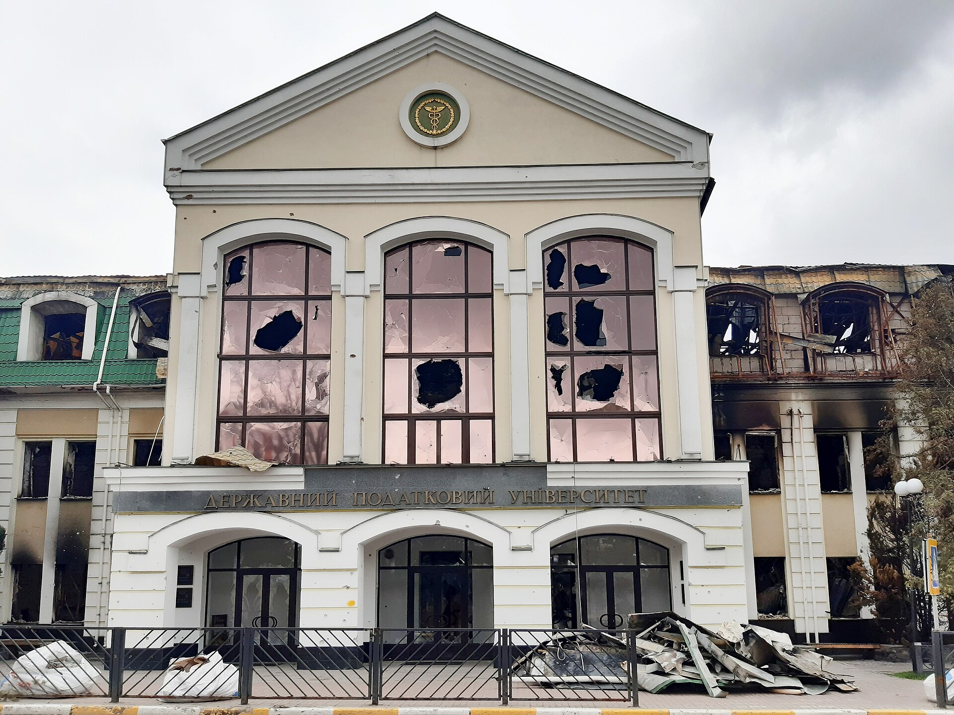 A war-damaged building